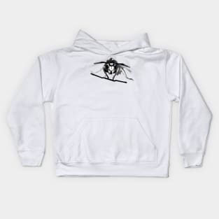 bee honey grayscale Kids Hoodie